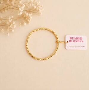 NEW BEADED BLONDES women's beaded bracelet - 4mm in gold